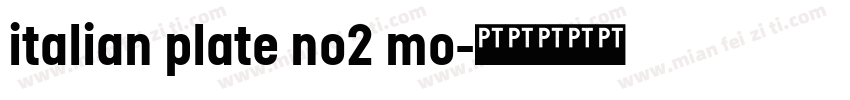 italian plate no2 mo字体转换